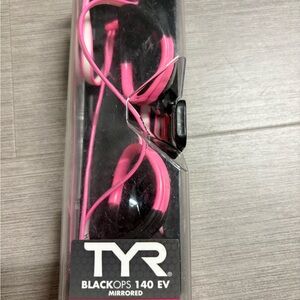 TYR Pink and Black Racing Swim Goggles